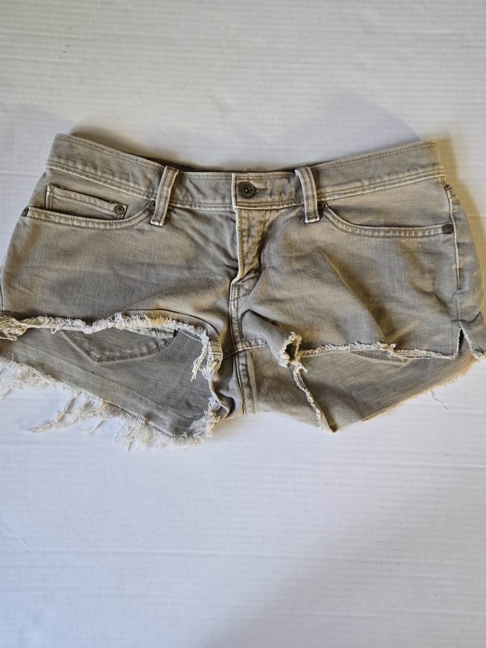 Lucky Brand Frayed Cutoff Denim Shorts - Taupe